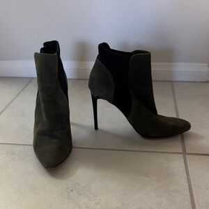 French Connection Dark Green Heeled Boots